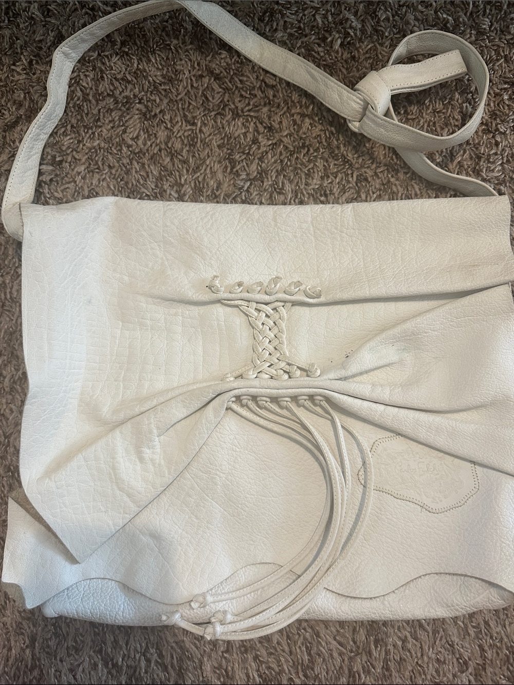 Vintage Carlos falchi cream purse